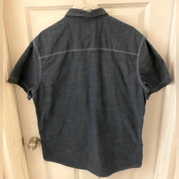 Vintage G.H. Bass Denim Style Men’s Size XL Button Down Short Sleeve Shirt - Picture 4 of 8